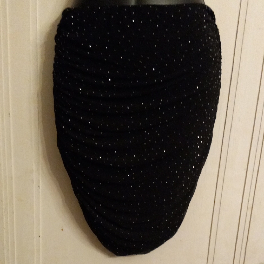 AFRM Black Sparkle Pencil Skirt